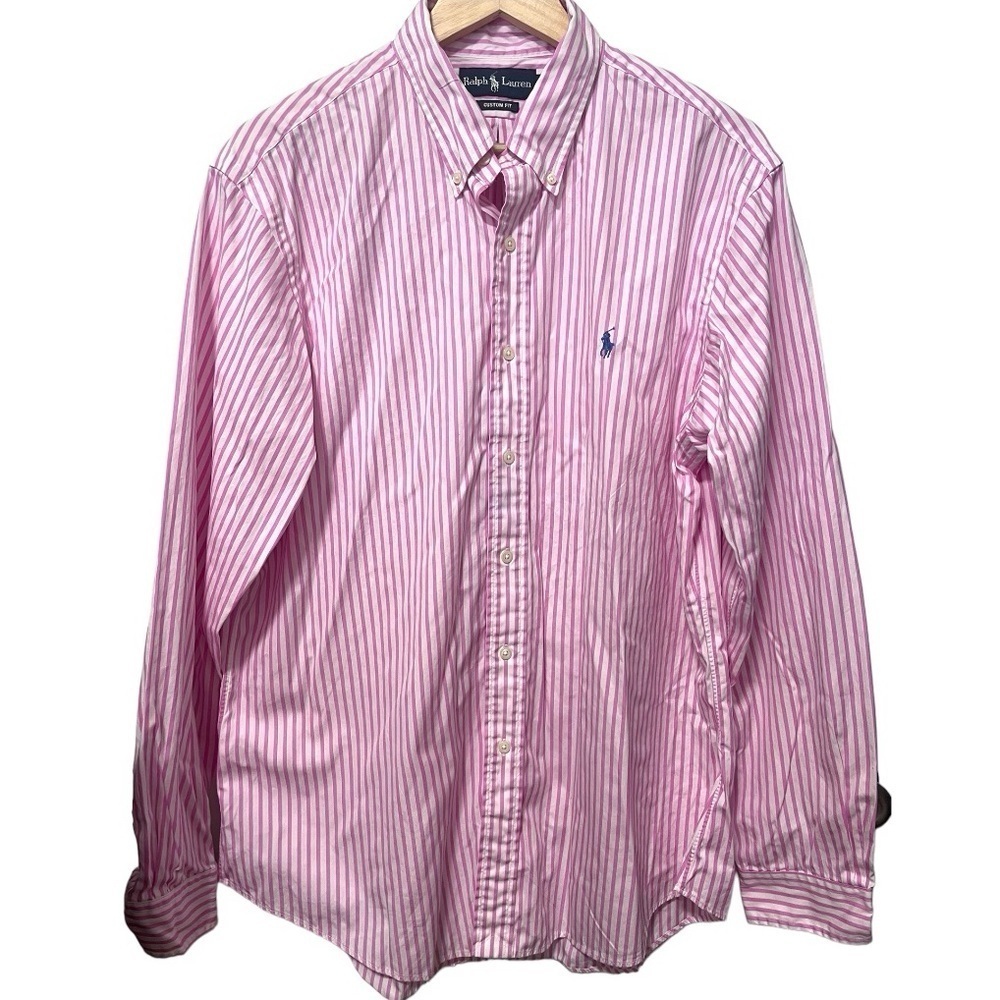 Ralph Lauren Custom Fit Stripe Button Down Shirt - Picture 2 of 10